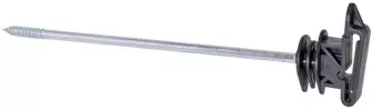 Izolátor k elektrickému ohradníku pro pásku do 40 mm, lanko do 6 mm, dlouhý vrut 200 mm - 10 ks